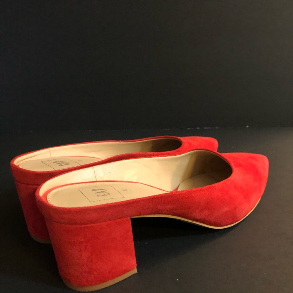 NIB GAP size 8 Red Mules Suede worn once* - Picture 8 of 10